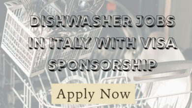 Dishwasher Jobs in Italy with Visa Sponsorship