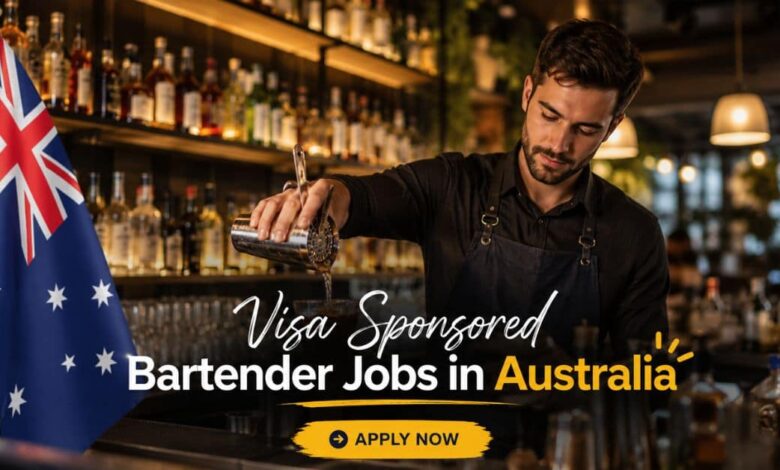 Visa Sponsored Bartender Jobs in Australia