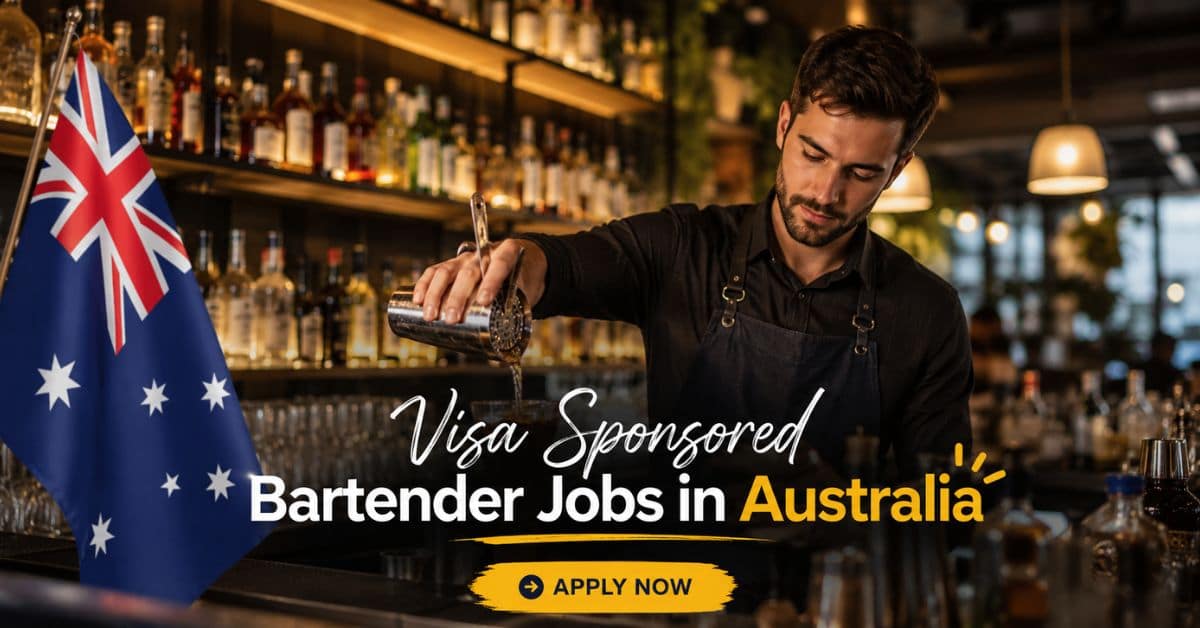 Visa Sponsored Bartender Jobs in Australia